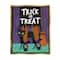 Stupell Industries Trick or Treat Cat & Witch Framed Floater Canvas Wall Art